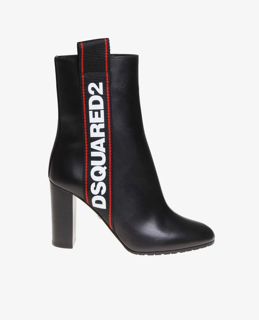 DSQUARED2 - Giày boots nữ gót vuông mũi nhọn Evolution Tape