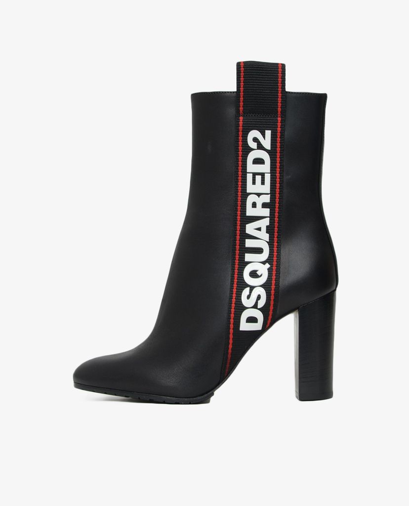 DSQUARED2 - Giày boots nữ gót vuông mũi nhọn Evolution Tape