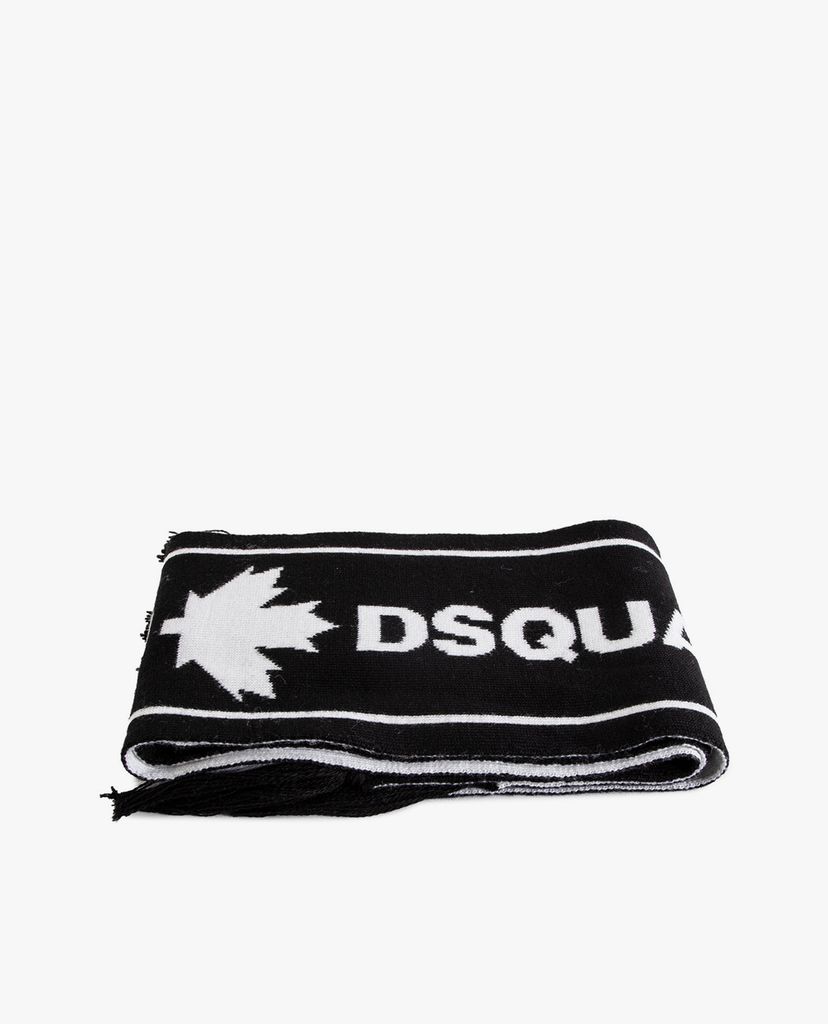 DSQUARED2 - Khăn choàng nữ tua rua Logo Jacquard