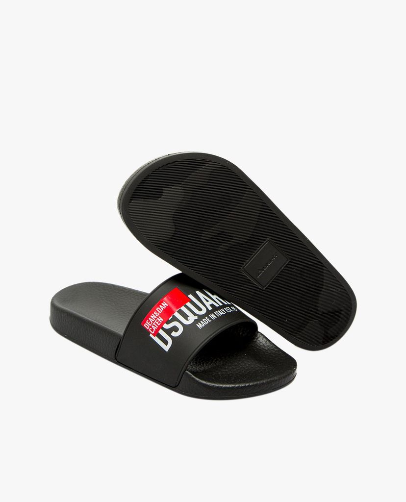 DSQUARED2 - Dép nam quai ngang bảng lớn phối logo thời trang