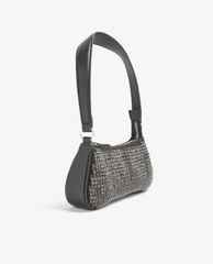 TOPSHOP - Túi đeo vai nữ Silver One Side 90s Diamante