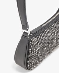 TOPSHOP - Túi đeo vai nữ Silver One Side 90s Diamante