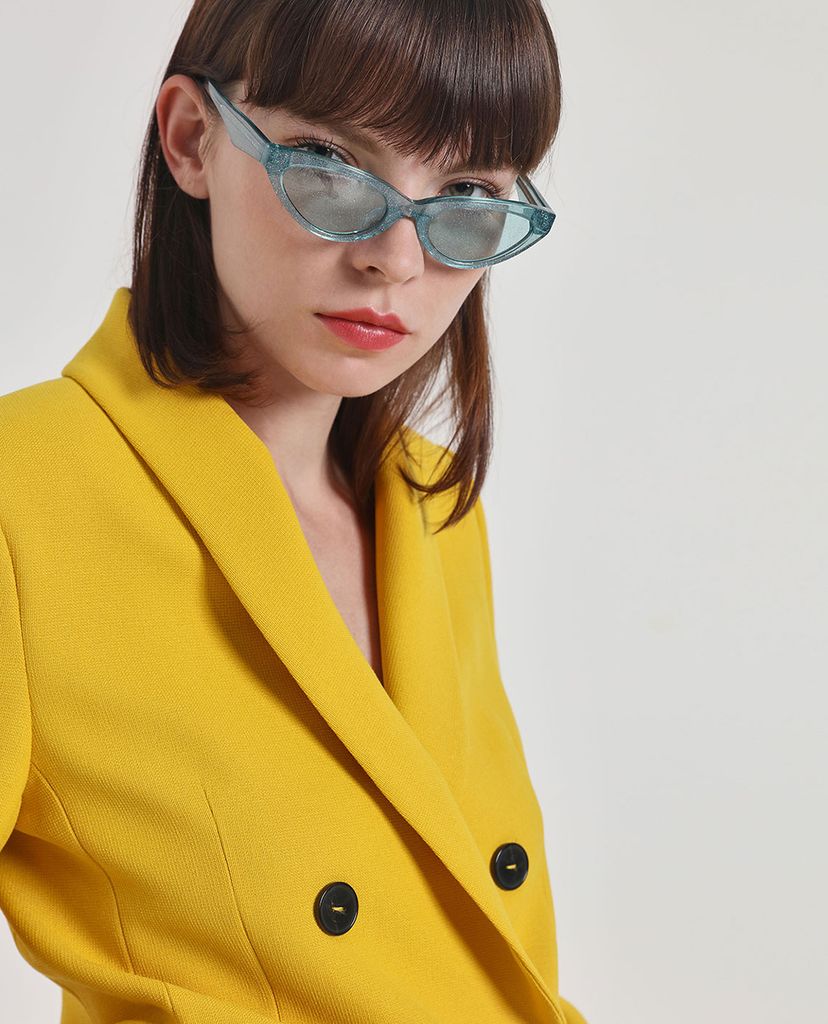 CHARLES & KEITH - Kính mát gọng mắt mèo Acetate Oval Frame