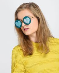 CHARLES & KEITH - Kính mát nữ gọng tròn Heart Shaped Frame