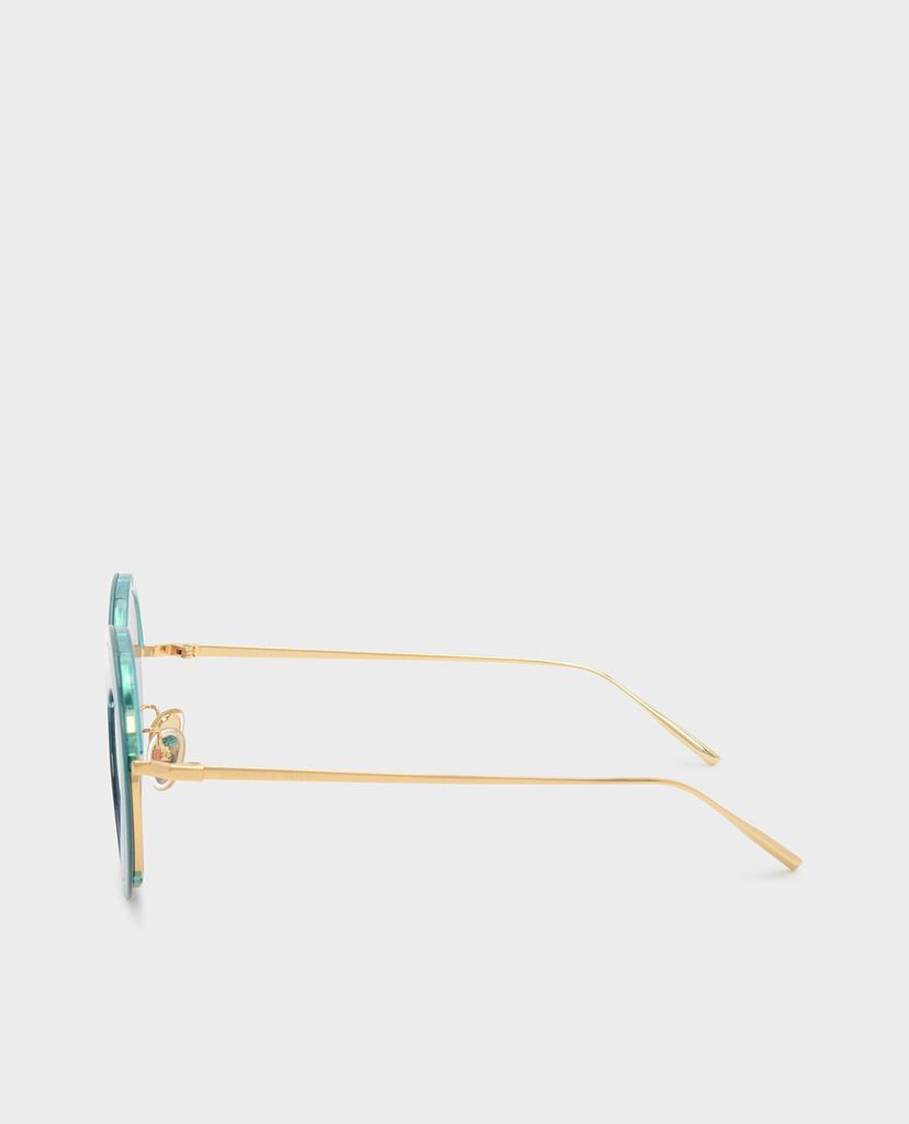 CHARLES & KEITH - Kính mát nữ gọng tròn Heart Shaped Frame
