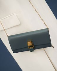 CHARLES & KEITH - Ví cầm tay nữ nắp gập dáng dài Stone Embellished