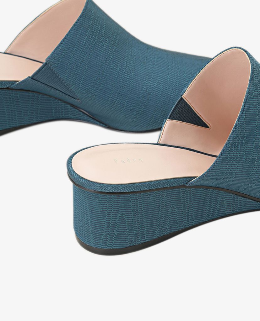 PEDRO - Giày đế xuồng hở mũi quai bản rộng Peep Toe