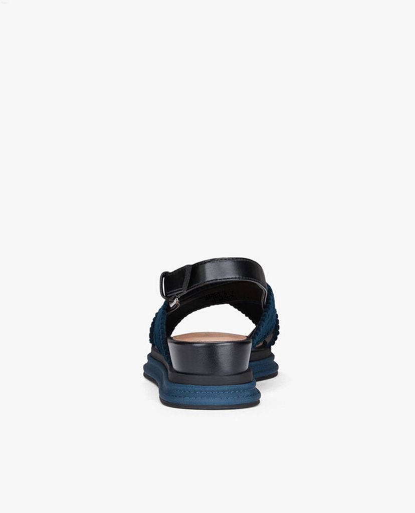PEDRO - Giày đế xuồng sandals quai chéo Corduroy Slingback