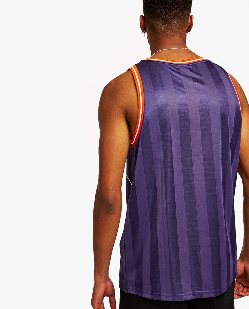 TOPMAN - Áo ba lỗ nam Purple Spring Embroidered