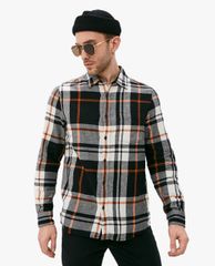 TOPMAN - Áo sơ mi nam tay dài sọc caro thời trang Plaid Slim