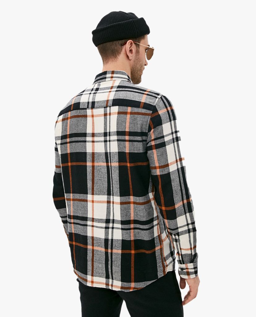 TOPMAN - Áo sơ mi nam tay dài sọc caro thời trang Plaid Slim
