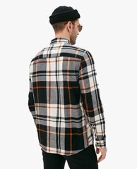 TOPMAN - Áo sơ mi nam tay dài sọc caro thời trang Plaid Slim
