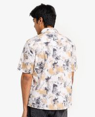 TOPMAN - Áo sơ mi nam tay ngắn cổ gập Marbled Print