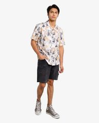 TOPMAN - Áo sơ mi nam tay ngắn cổ gập Marbled Print