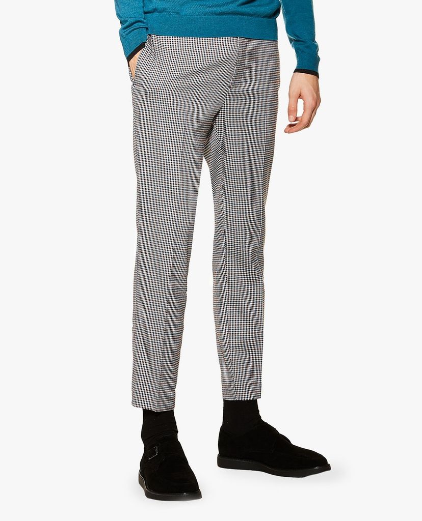 TOPMAN - Quần tây nam phom ôm Check Skinny Fit Cropped Smart