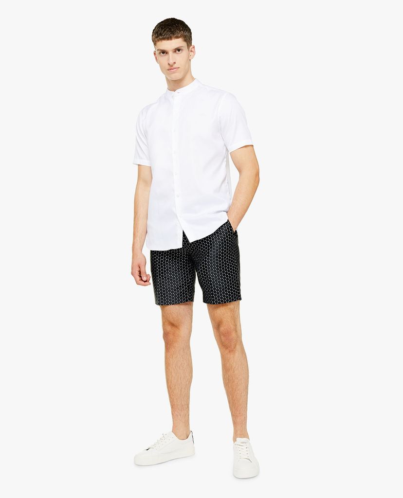 TOPMAN - Quần short nam Classic Fit Dot Jacquard