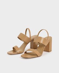 CHARLES & KEITH - Giày sandal cao gót Back Strap Block Heel