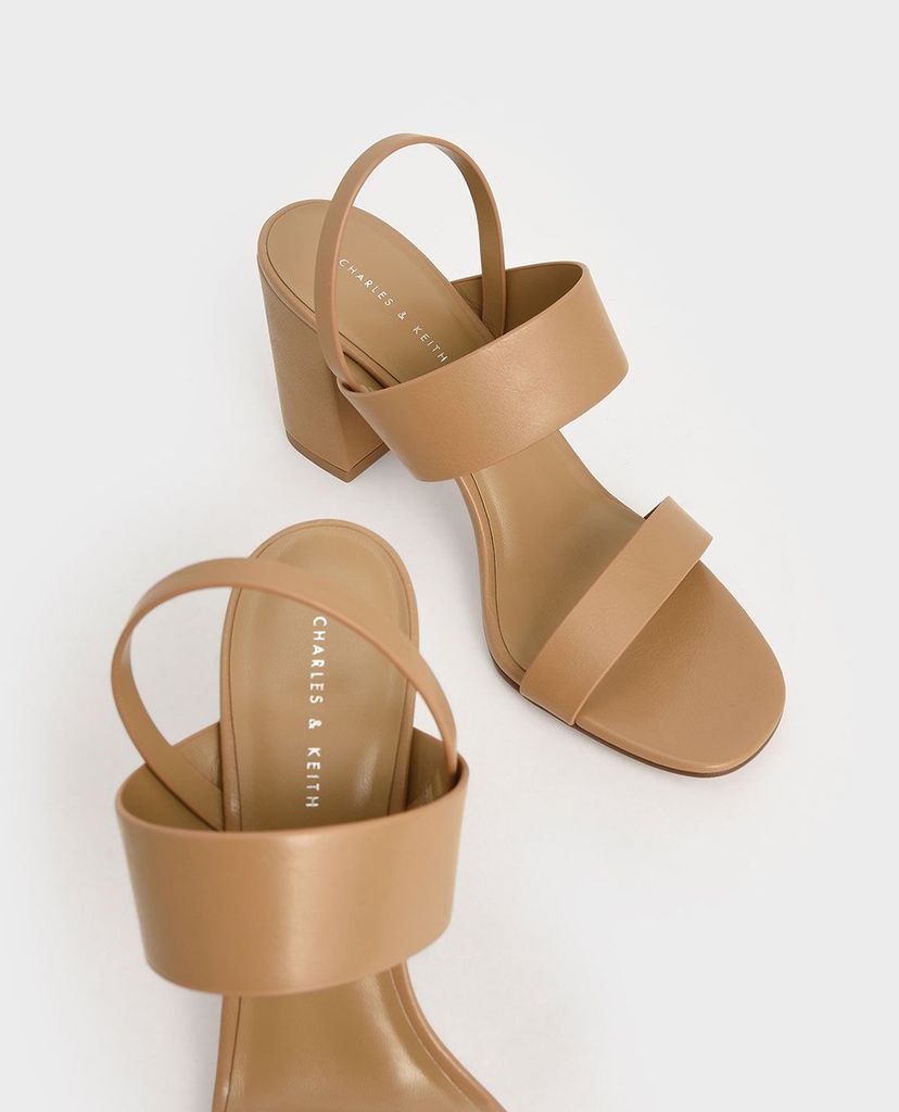 CHARLES & KEITH - Giày sandal cao gót Back Strap Block Heel
