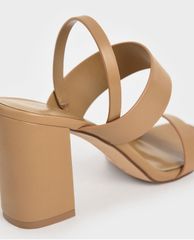CHARLES & KEITH - Giày sandal cao gót Back Strap Block Heel