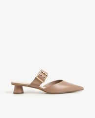 CHARLES & KEITH - Giày cao gót mũi nhọn Satin Grommet Buckle