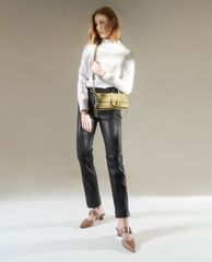 CHARLES & KEITH - Giày cao gót mũi nhọn Satin Grommet Buckle