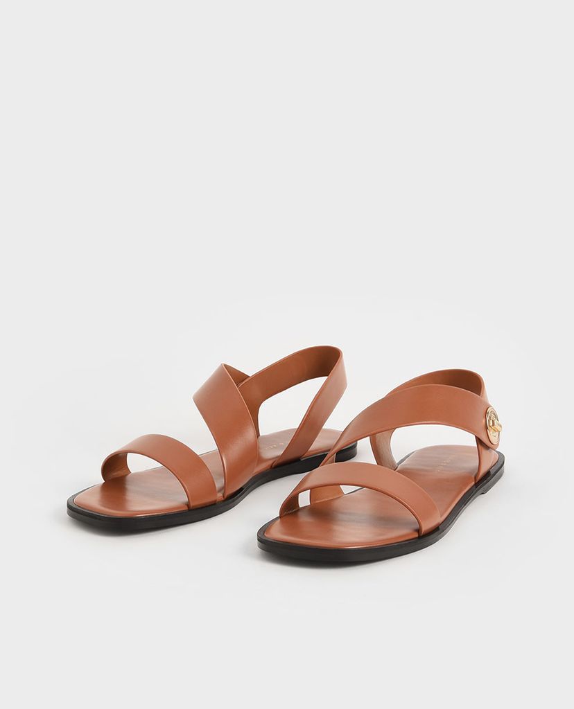 CHARLES & KEITH - Giày sandal nữ quai ngang chéo thời trang