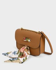 CHARLES & KEITH - Túi đeo vai nữ chữ nhật Satin Scarf Double Strap