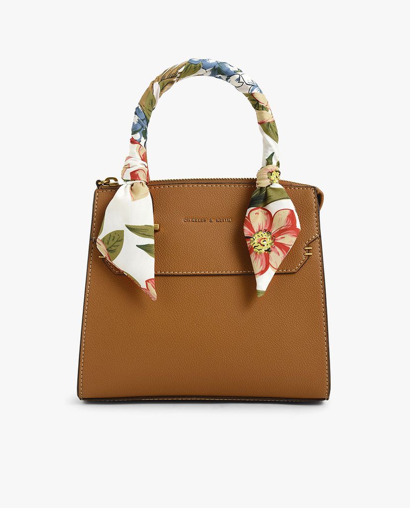 CHARLES & KEITH - Túi xách tay nữ chữ nhật Scarf Wrapped Top