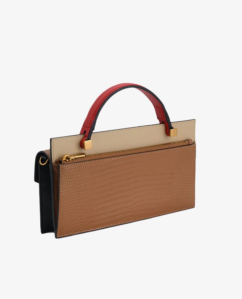 PEDRO - Ví nữ cầm tay chữ nhật Lizard Effect Leather