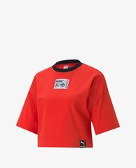 PUMA - Áo croptop nữ cổ tròn ngắn tay Sportstyle INTL Game