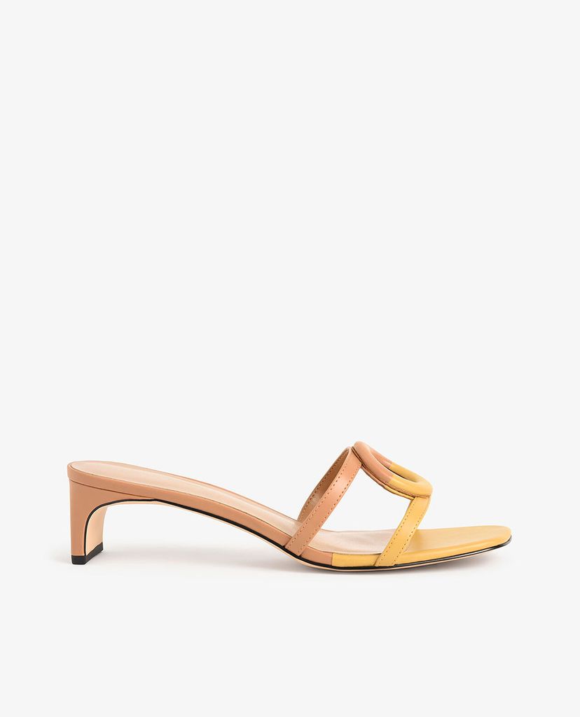 CHARLES & KEITH - Giày sandal cao gót hở mũi Mismatched Blade