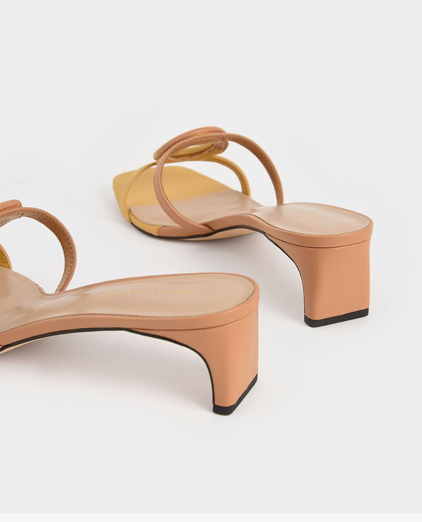 CHARLES & KEITH - Giày sandal cao gót hở mũi Mismatched Blade
