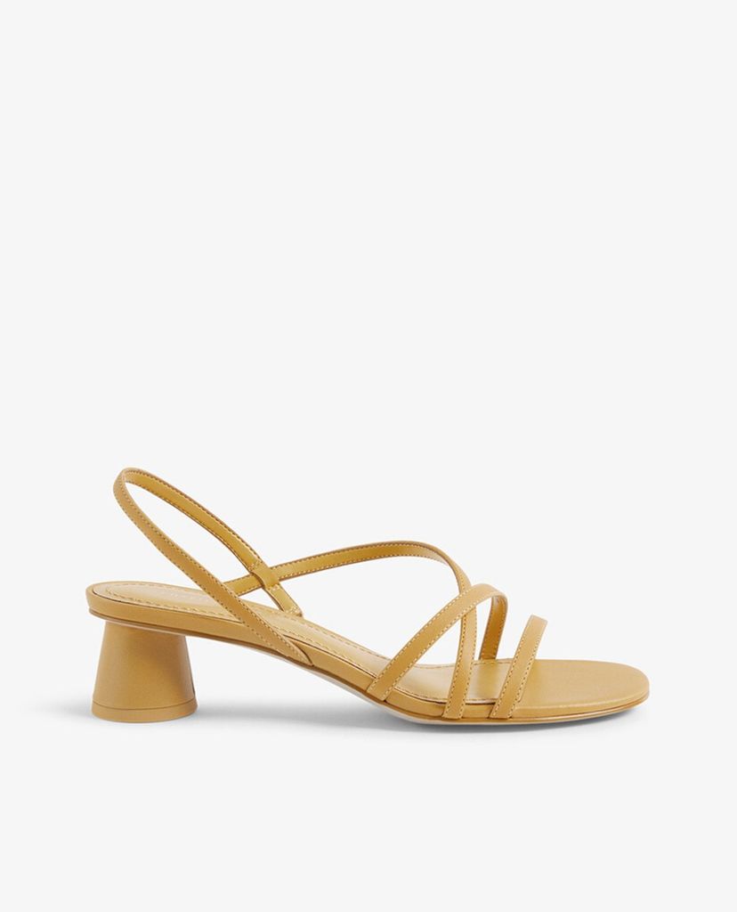 CHARLES & KEITH - Giày sandal cao gót hở mũi Strappy Cylindrical