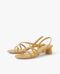 CHARLES & KEITH - Giày sandal cao gót hở mũi Strappy Cylindrical