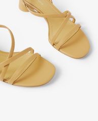 CHARLES & KEITH - Giày sandal cao gót hở mũi Strappy Cylindrical