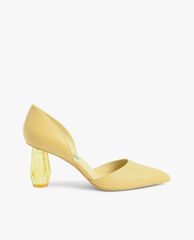 CHARLES & KEITH - Giày cao gót mũi nhọn Croc Geometric Heel D'Orsay Court