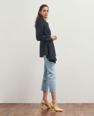 CHARLES & KEITH - Giày cao gót mũi nhọn Croc Geometric Heel D'Orsay Court