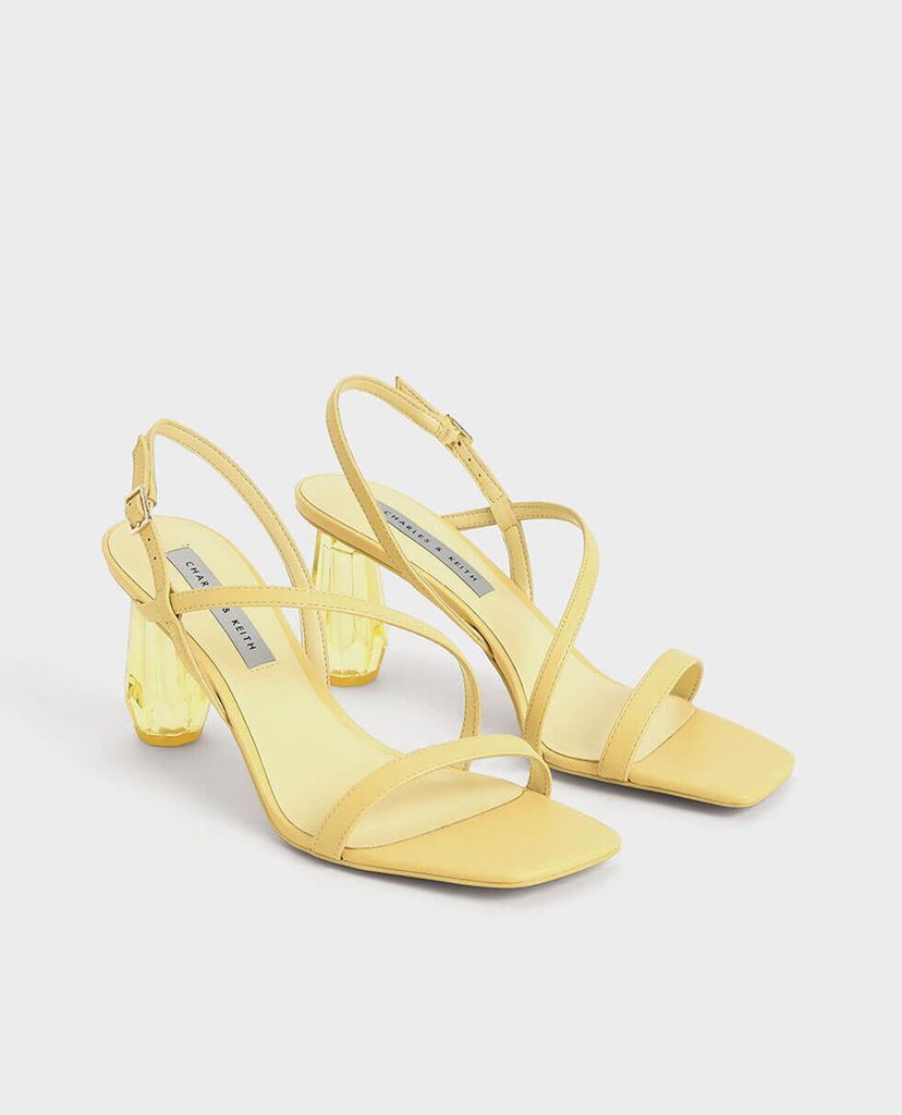 CHARLES & KEITH - Giày cao gót sandals See Through Sculptural Heel
