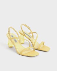CHARLES & KEITH - Giày cao gót sandals See Through Sculptural Heel