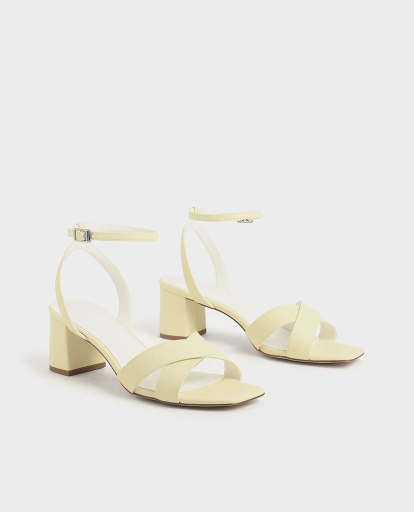 CHARLES & KEITH - Giày cao gót quai chéo Criss Cross Block