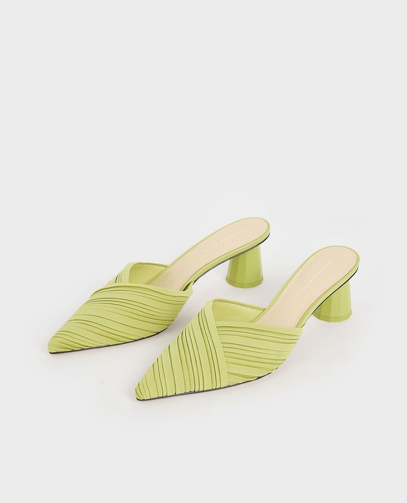 CHARLES & KEITH - Giày cao gót mũi nhọn Pleated Pointed Toe