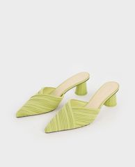 CHARLES & KEITH - Giày cao gót mũi nhọn Pleated Pointed Toe
