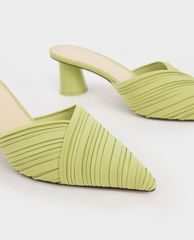 CHARLES & KEITH - Giày cao gót mũi nhọn Pleated Pointed Toe
