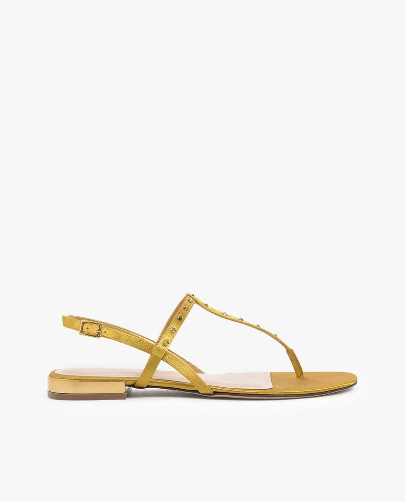 CHARLES & KEITH - Giày sandal nữ quai kẹp Studded Metallic