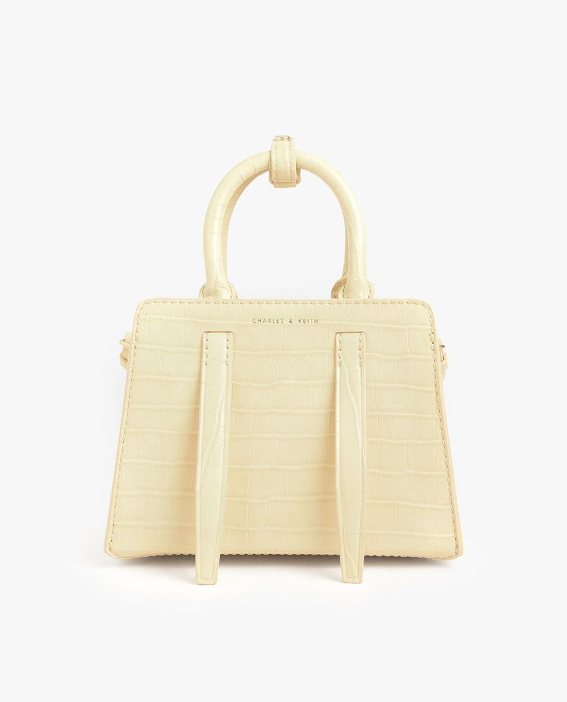 CHARLES & KEITH - Túi xách tay nữ chữ nhật Croc Effect