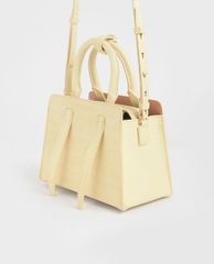 CHARLES & KEITH - Túi xách tay nữ chữ nhật Croc Effect