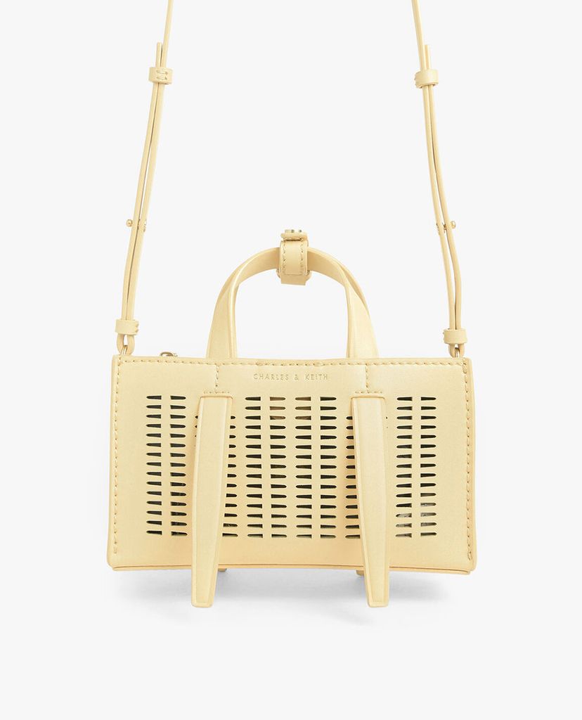 CHARLES & KEITH - Túi xách tay nữ chữ nhật Laser Cut Double