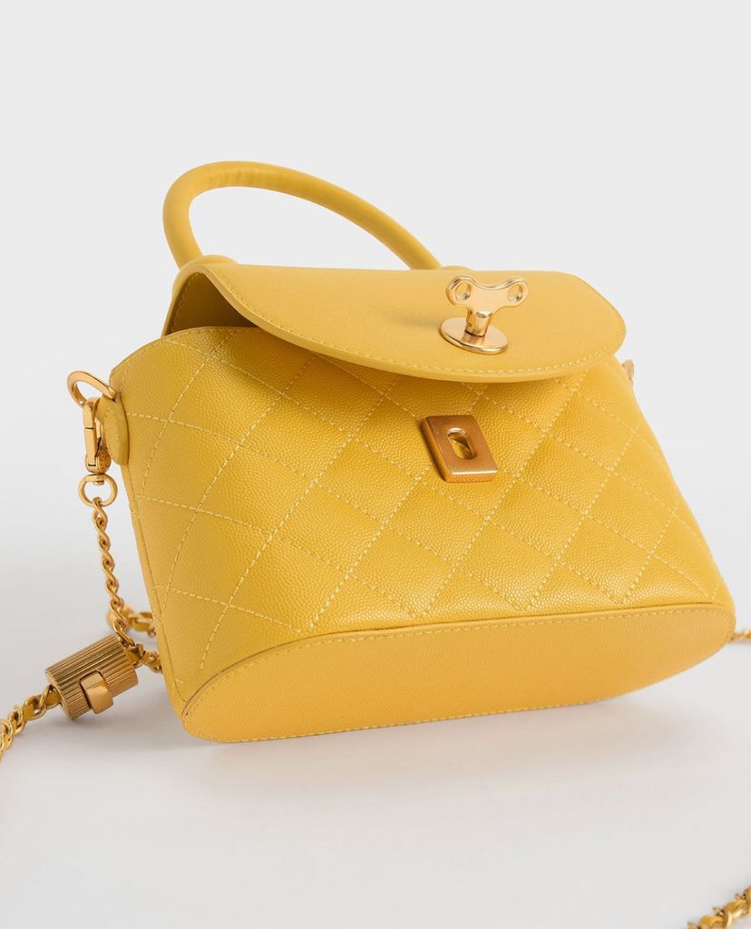 CHARLES & KEITH - Túi xách nữ tay cầm tròn thời trang