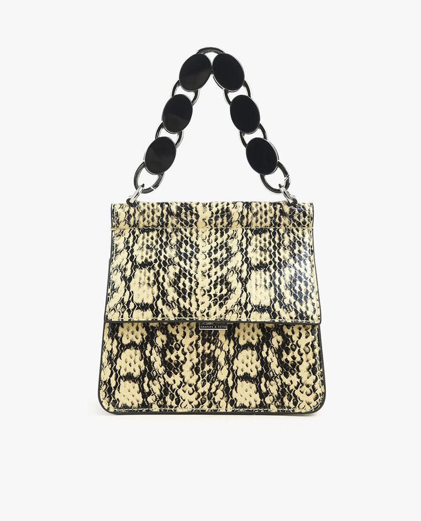 CHARLES & KEITH - Túi xách tay Small Acrylic Tortoiseshell Top Handle