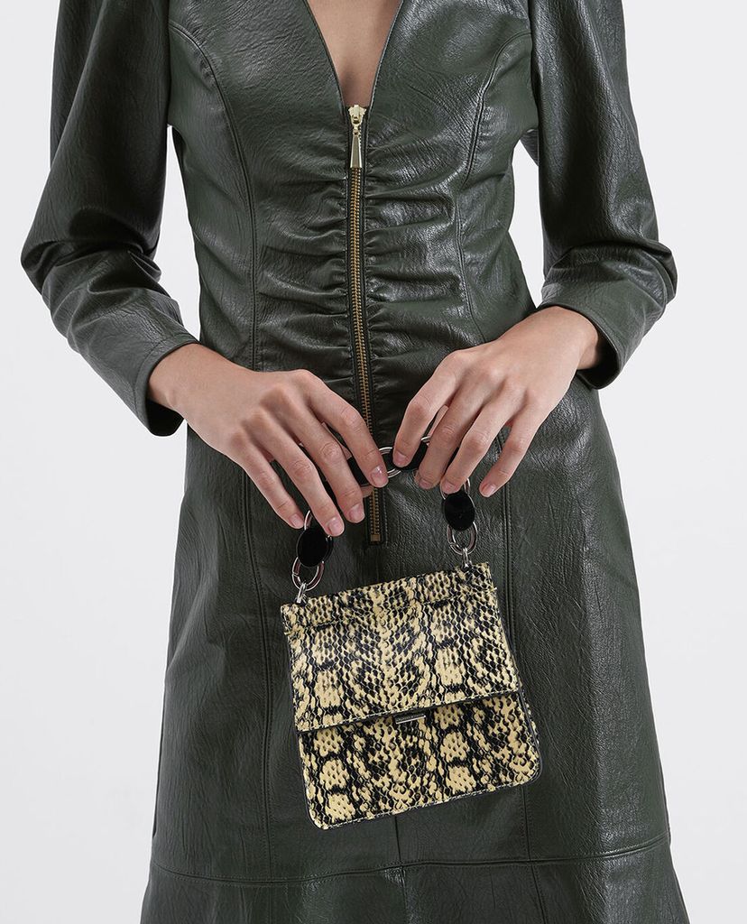 CHARLES & KEITH - Túi xách tay Small Acrylic Tortoiseshell Top Handle